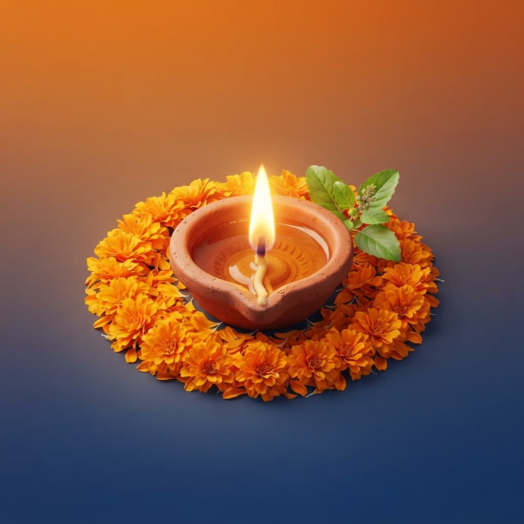 Lord Vishnu (Damodara); Tulsi Devi